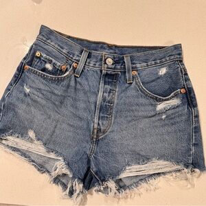 Levi’s 501 High Rise Denim Cutoff Shorts - Size 28